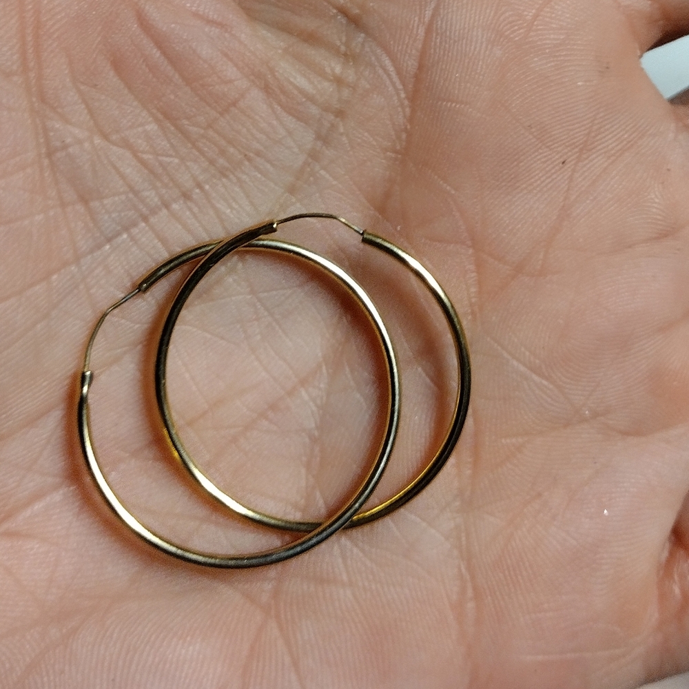 Gold hoop earrings